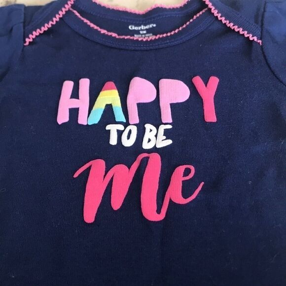 Gerber Happy To Be Me Cotton T-Shirt 12M - Picture 2 of 4